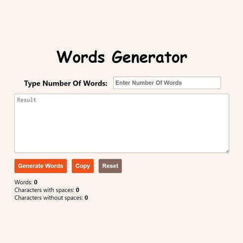Words generator